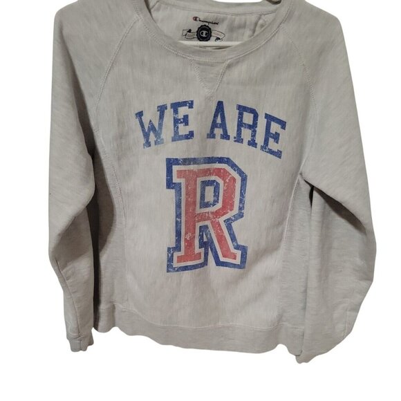 Champion‎ Womens "We Are R" Gray Crewneck Sweatshirt Small - Picture 1 of 4